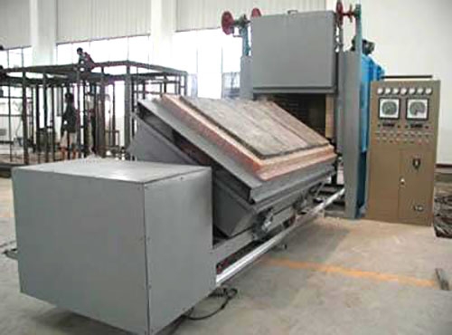 Flipping trolley furnace